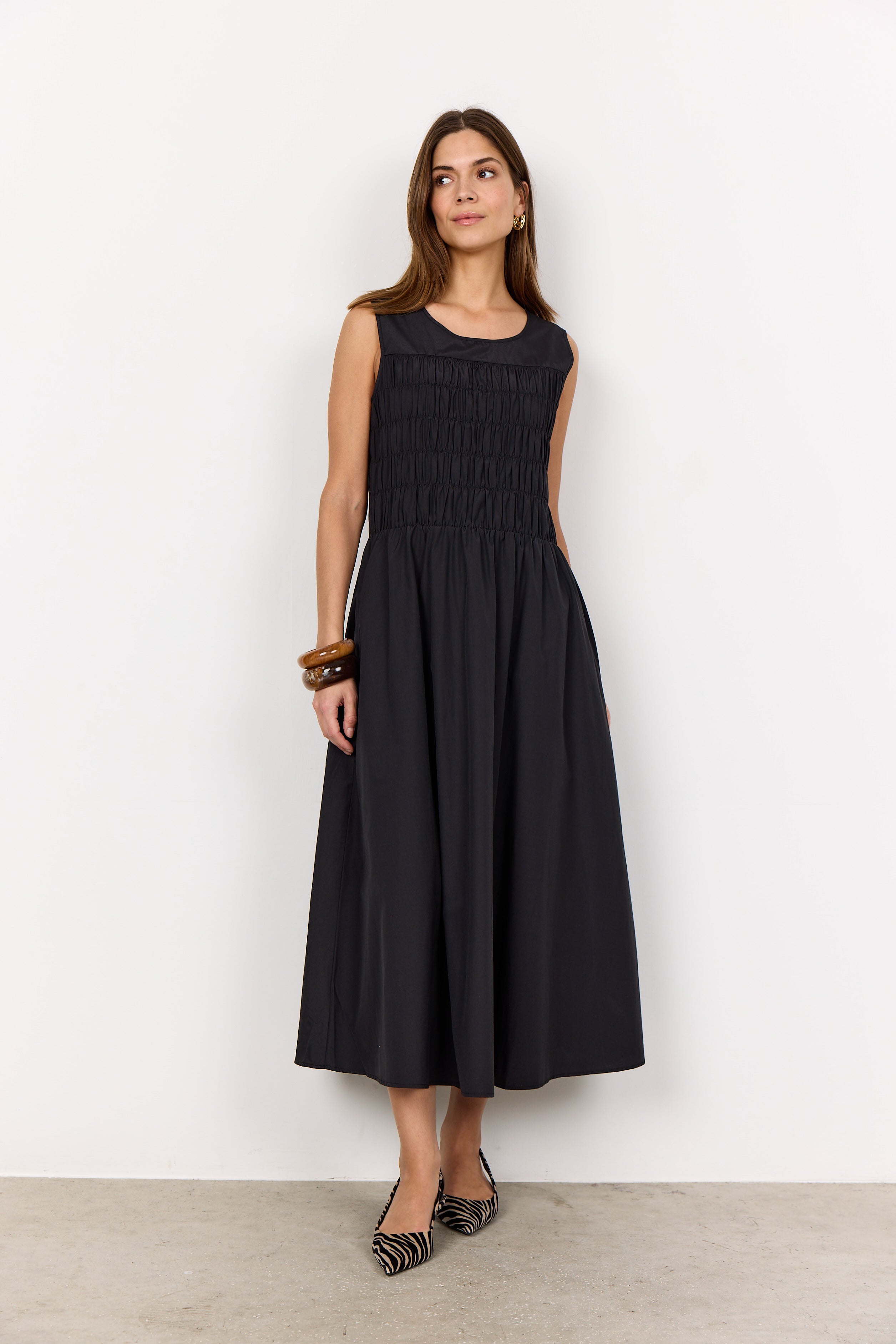 SOYA CONCEPT NETTI GATHERED DRESS
